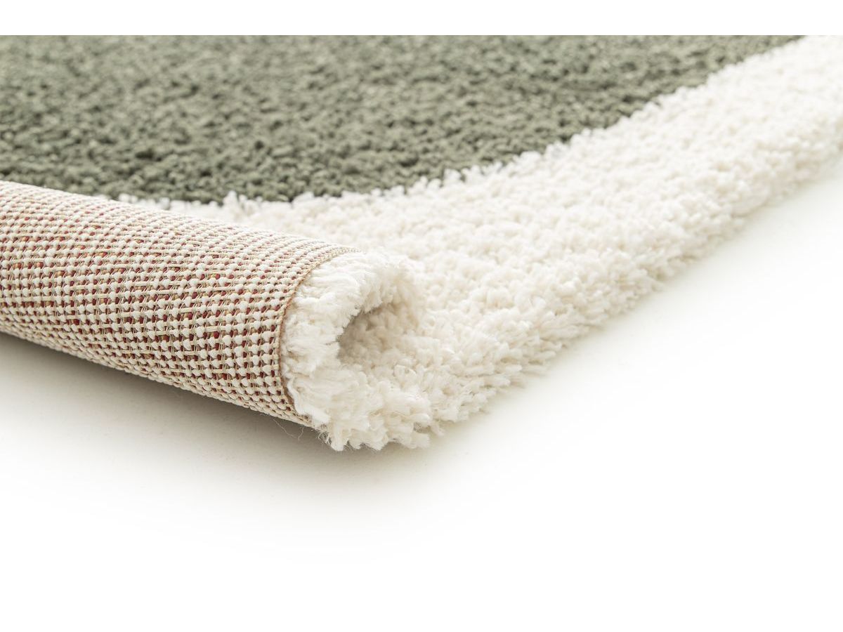 Tapis shaggy EZIO motif abstrait - Marron