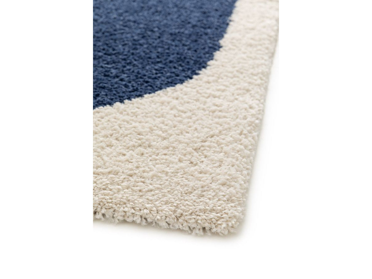 Tapis shaggy EZIO motif abstrait - Gris