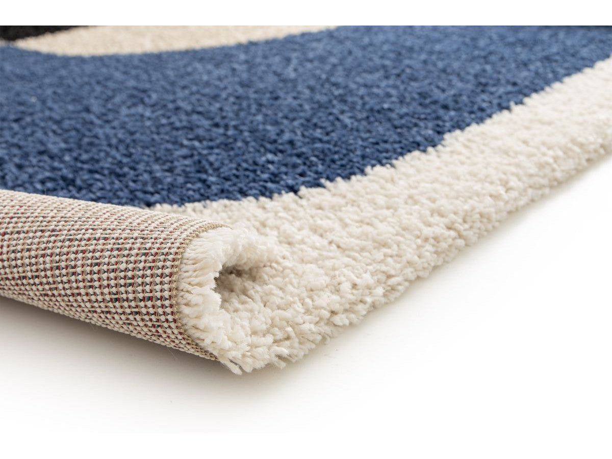 Tapis shaggy EZIO motif abstrait - Gris