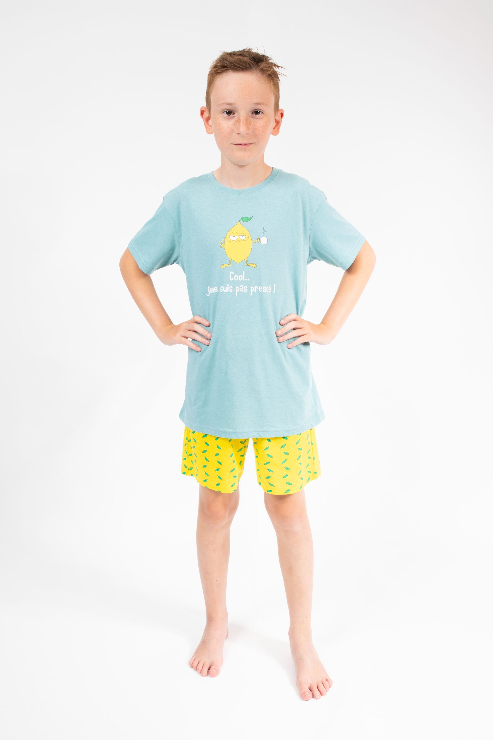 Pyjama Short Kid Vert Aquifère