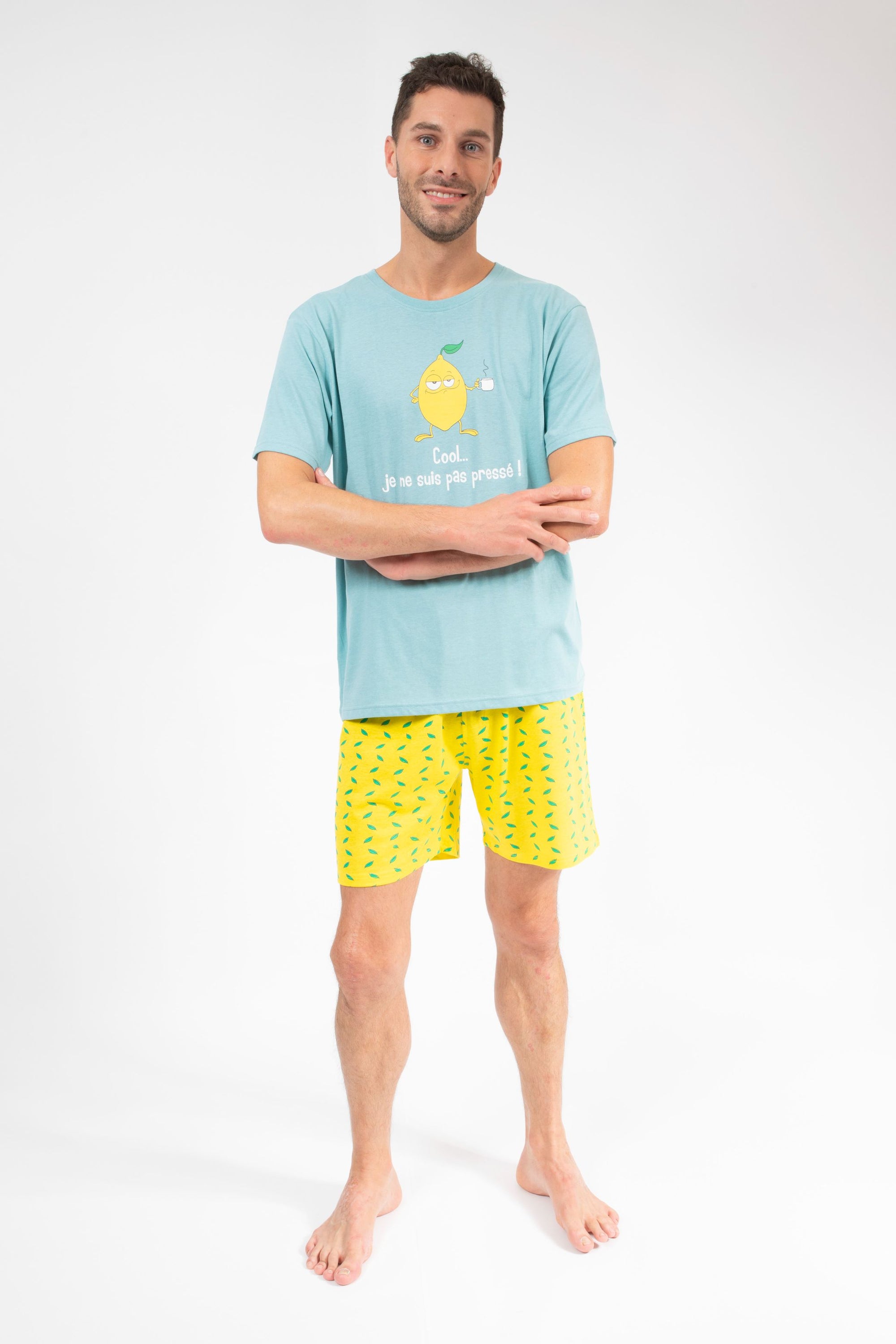 Pyjama Short Homme Vert Aquifère