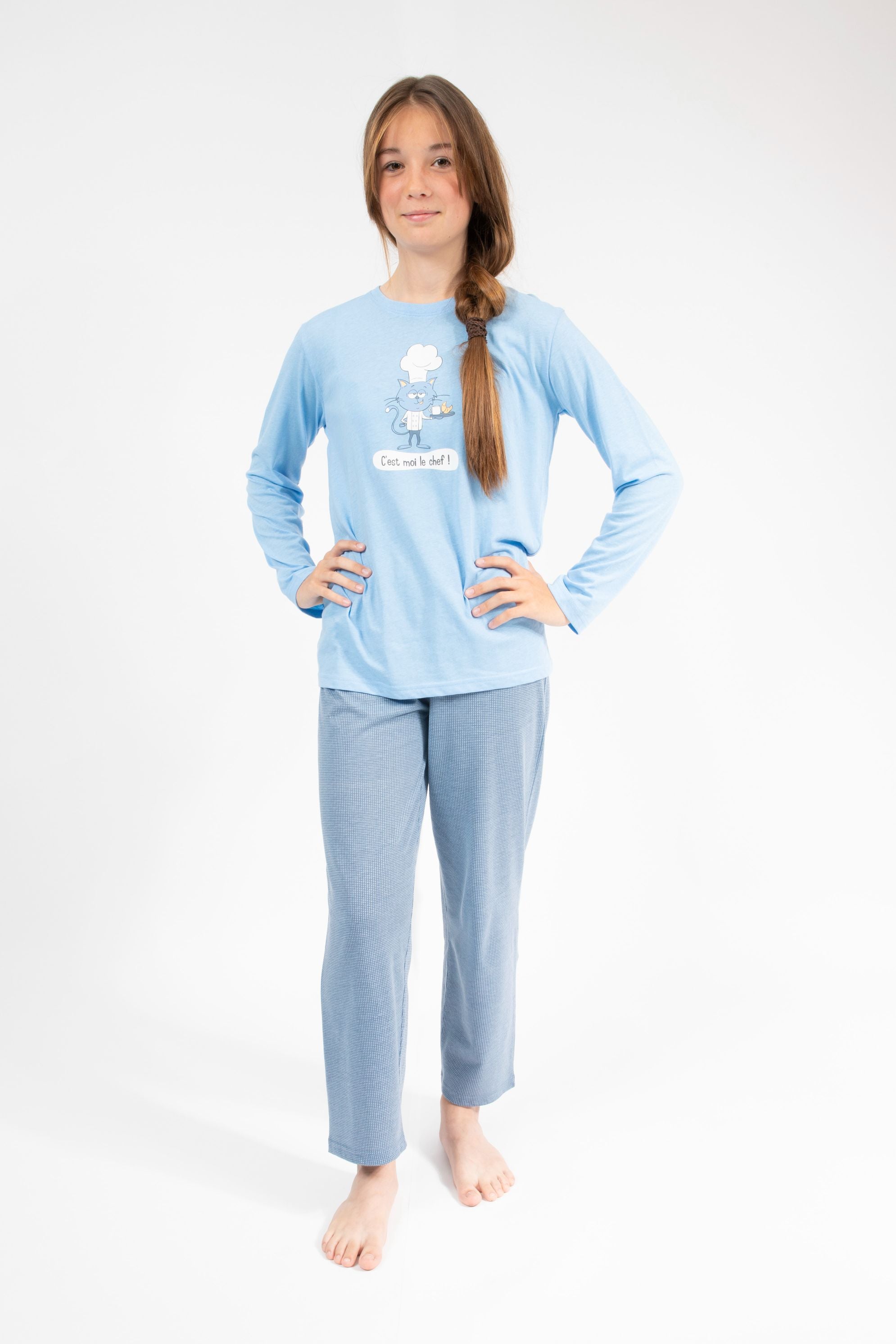 Pyjama Long Kid Bleu Ciel