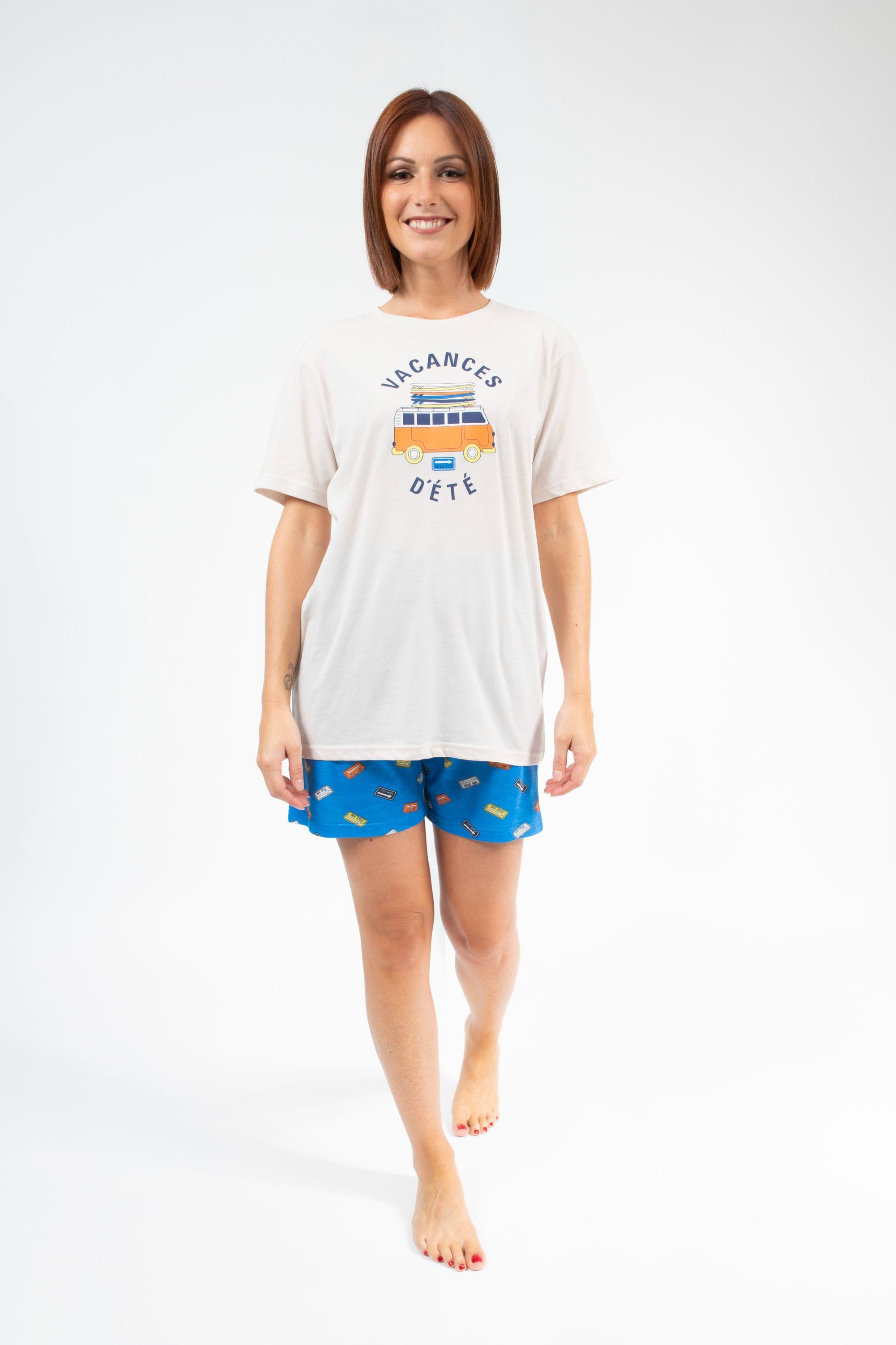 Pyjama Short Femme Sable