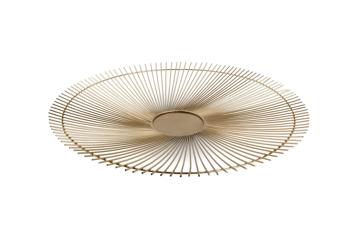 S&P - Panier métallique 53xH5cm or Twisted Iris