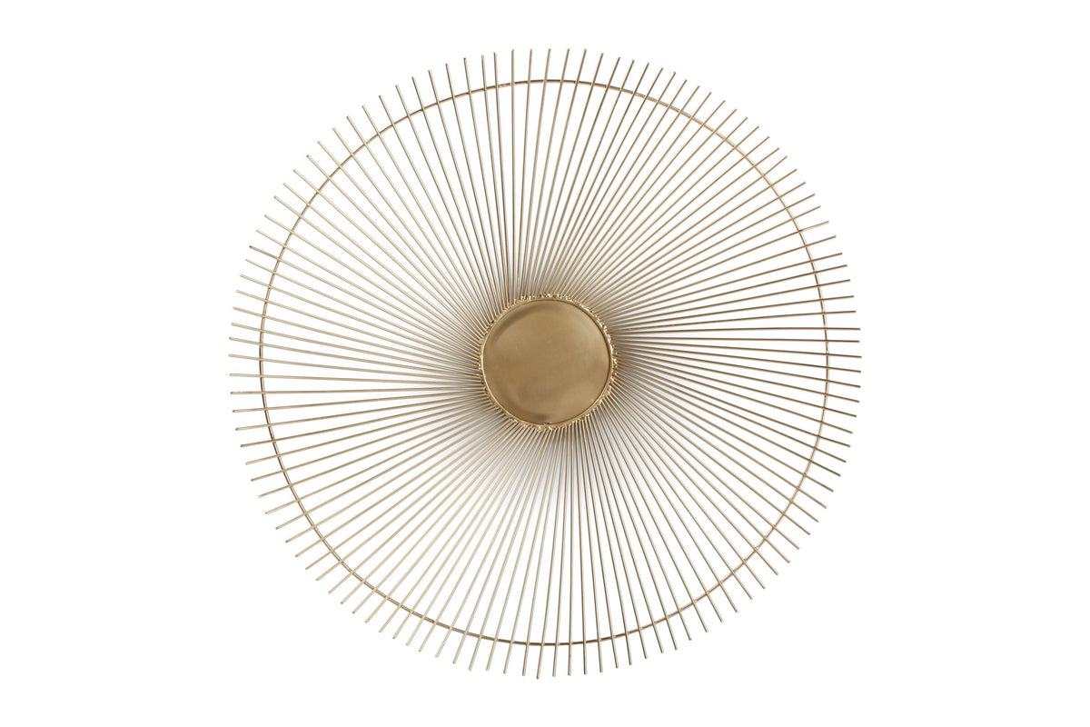 S&P - Panier métallique 53xH5cm or Twisted Iris