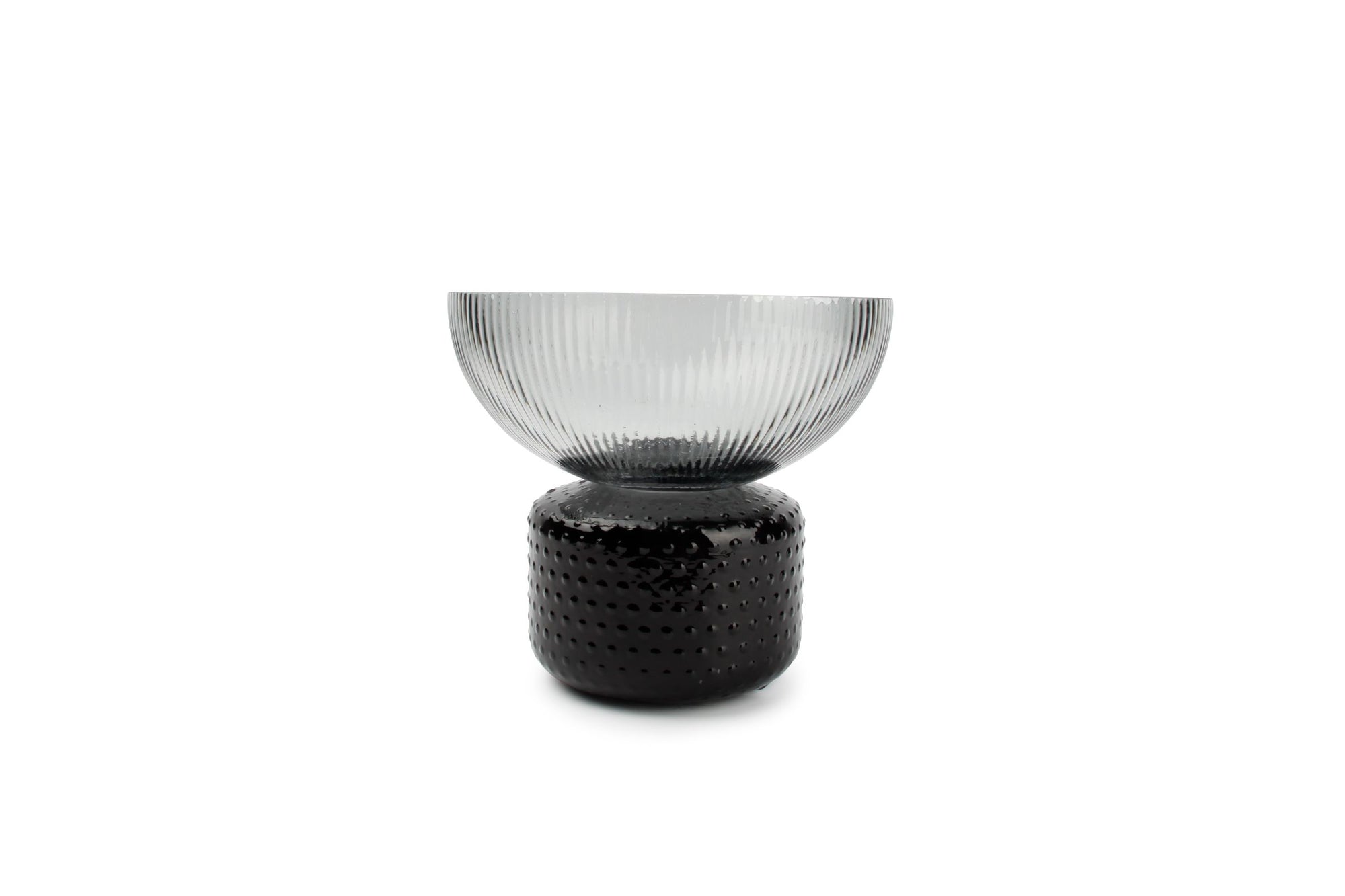 S&P - Vase 22xH19cm smoked Coco