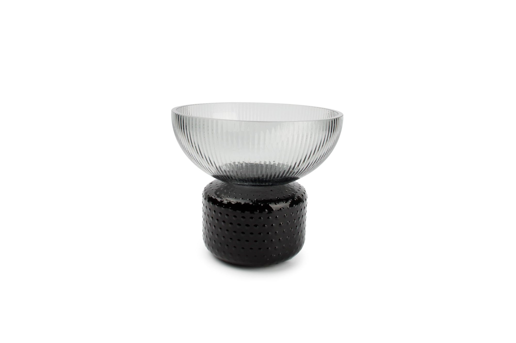 S&P - Vase 22xH19cm smoked Coco