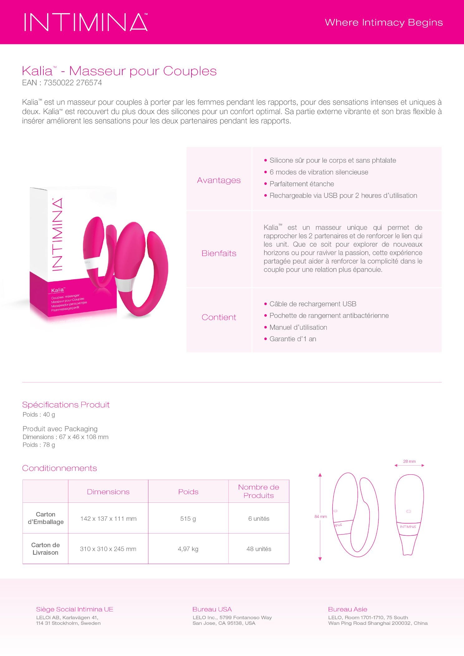 Kalia Couples Massager - ML1(EN/FR/ES/DE)