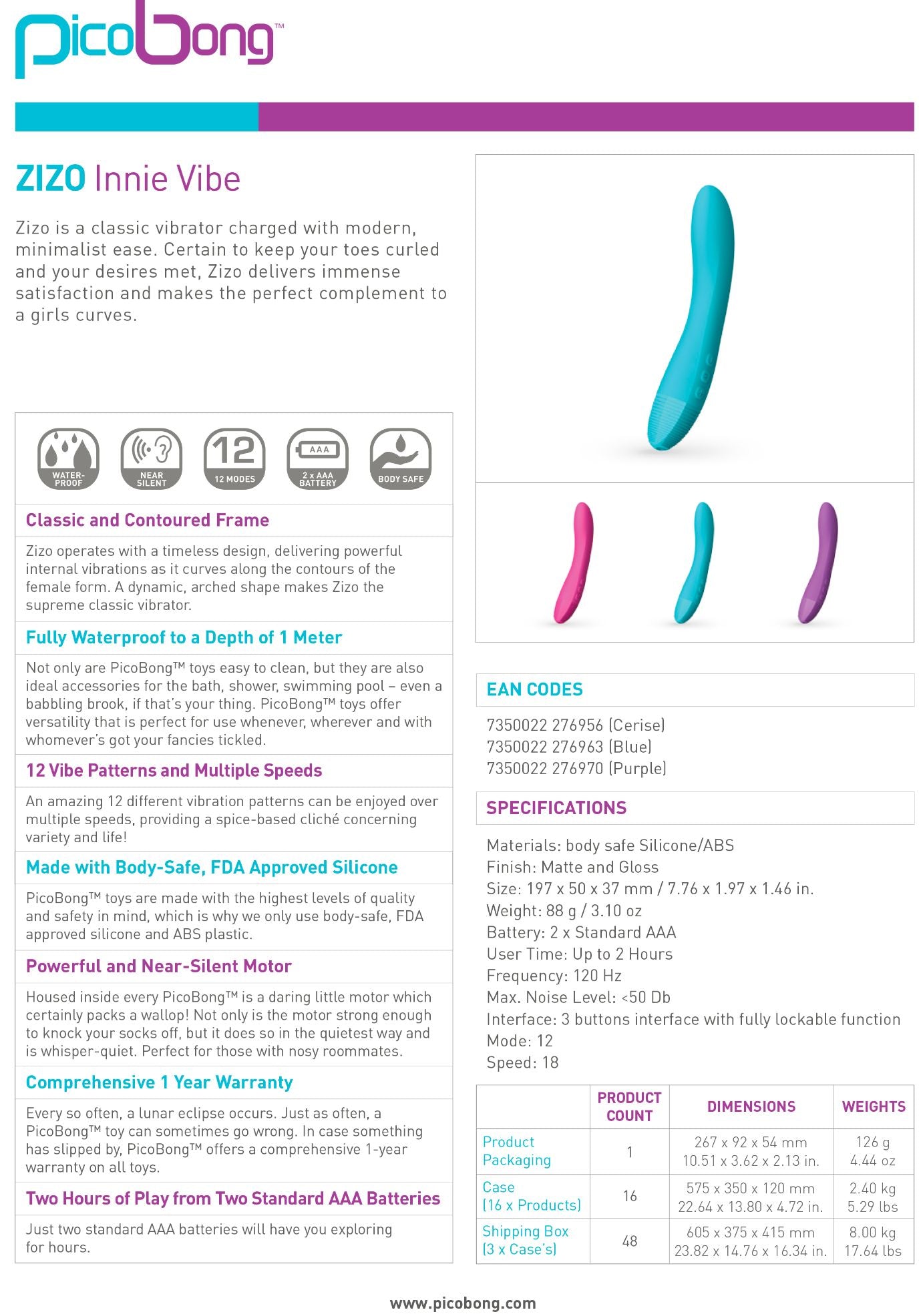 Zizo Innie Vibe Purple